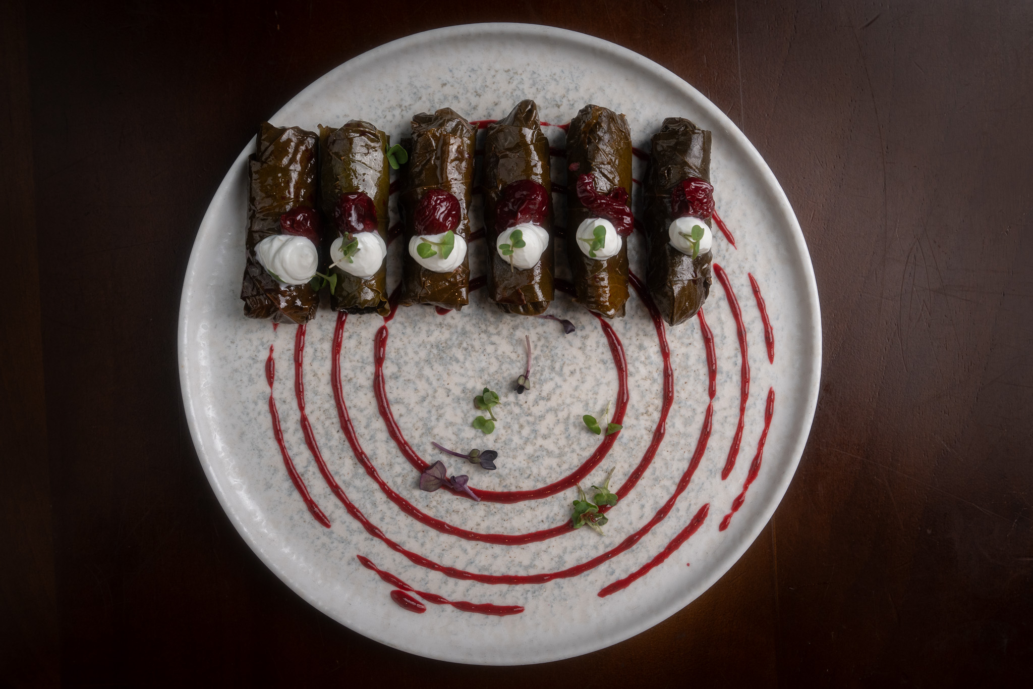Vine Leaves With Cherry